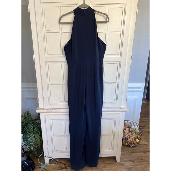 Kobi Halperin size 12 navy blue jumpsuit viscose - Picture 5 of 6